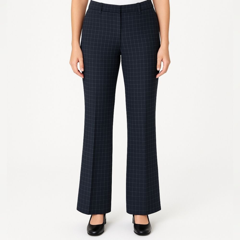 Banana Republic Logan Pants Size 2 Grey Plaid Career Trousers Office Workwear